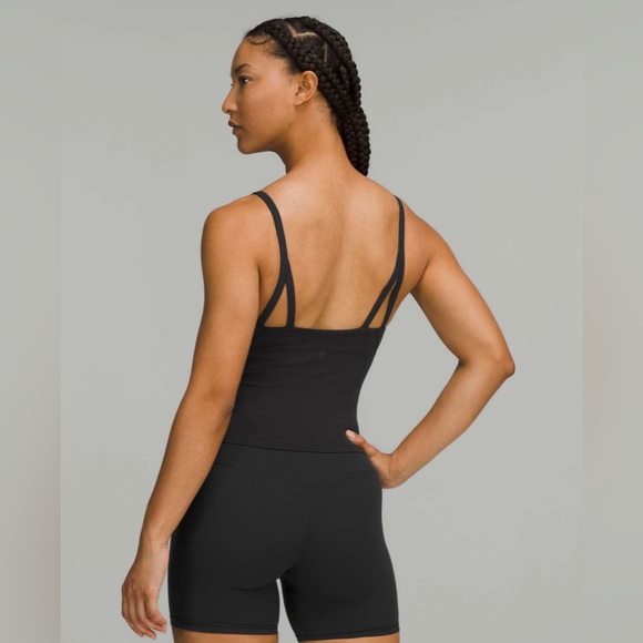 lululemon athletica Tops - lululemon Strappy Nulu Shelf Tank Top in Black